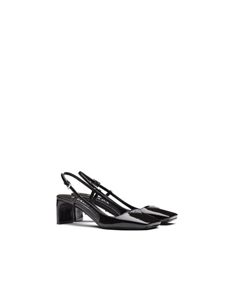 prada naplak leather slingbacks|Black Naplak leather slingbacks .